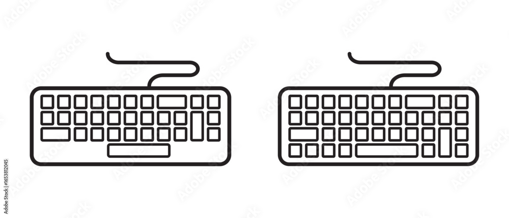 Poster keyboard icon isolated on transparent background. modern and editable keyboard icon. simple icons ve