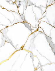 Elegant White Marble Texture with Golden Veins and Intricate Patterns
