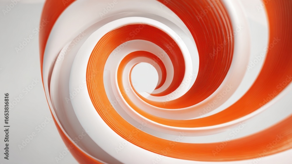Poster a vibrant swirl of orange and white creates an engaging visual effect, drawing the viewer's attentio