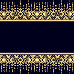 Traditional Thai &ldquo;Sin&rdquo; fabric pattern inspired by local wisdom, featuring intricate tapestry weaving (Teen Jok style)