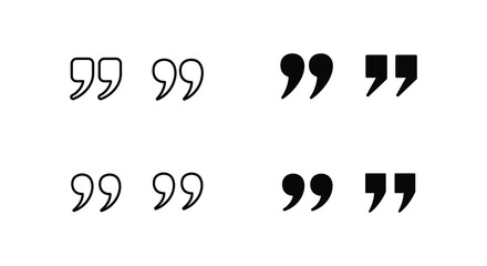 Quotation Marks Set Graphic Design Elements