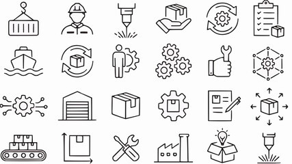 Logistics process symbols