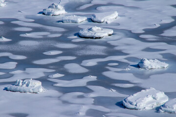 Apparently it was formed on the frozen surface of the sea