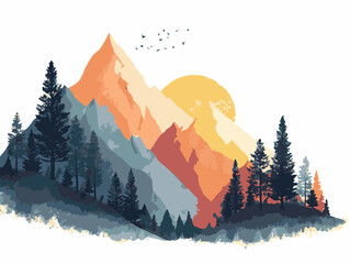 "Majestic Mountain River Landscape"