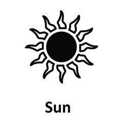 Sun Vector icon which can easily modify or edit