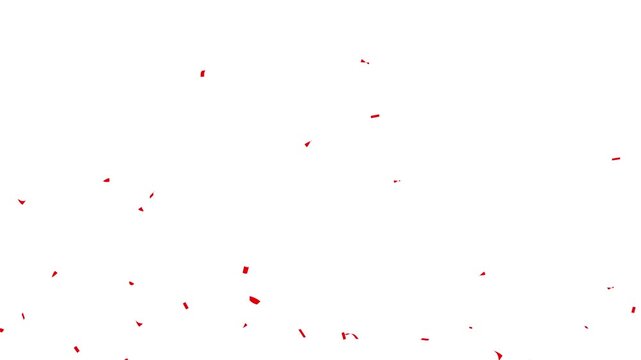 3D confetti explosion with transparent background. Celebration Party Burst Effect. Confetti Particles failing with luma Matte Channel. 4k stock video.