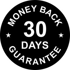 30 days money back guarantee icon for graphic design, logo, website, social media, mobile app, UI illustration
