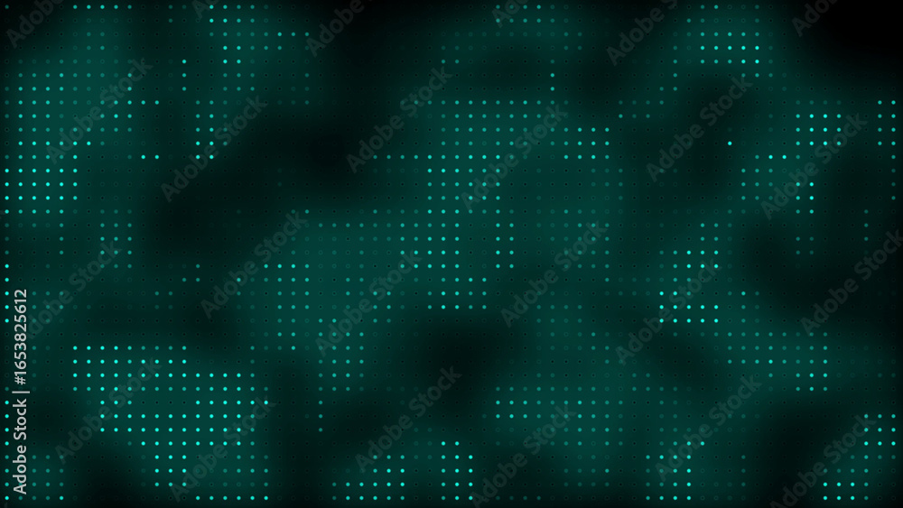 Poster teal digital grid pattern with soft focus background