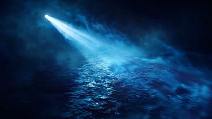 Fototapeta premium Dramatic Spotlight Effect On Dark Stage Background