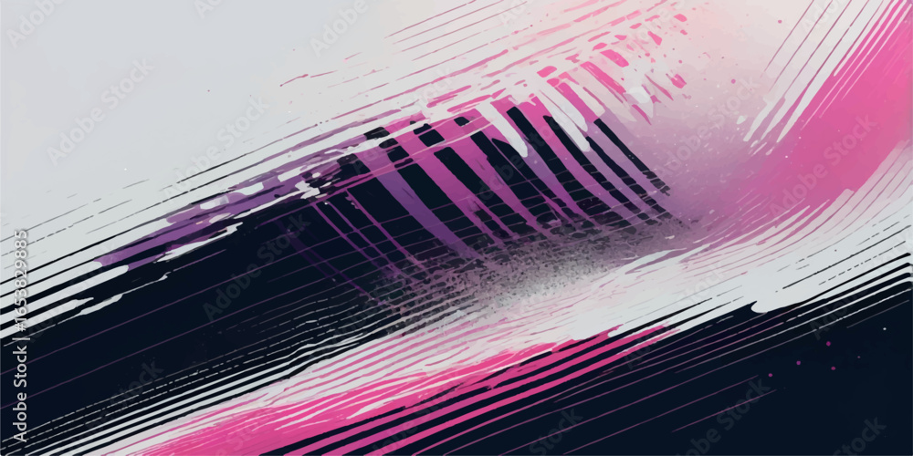 Poster abstract glitch halftone futuristic distorted stripe pattern
