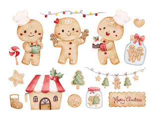 Christmas Gingerbread Characters and Decorations