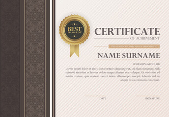 Elegant Decorative Award Certificate Template for Recognition and Achievement Design
