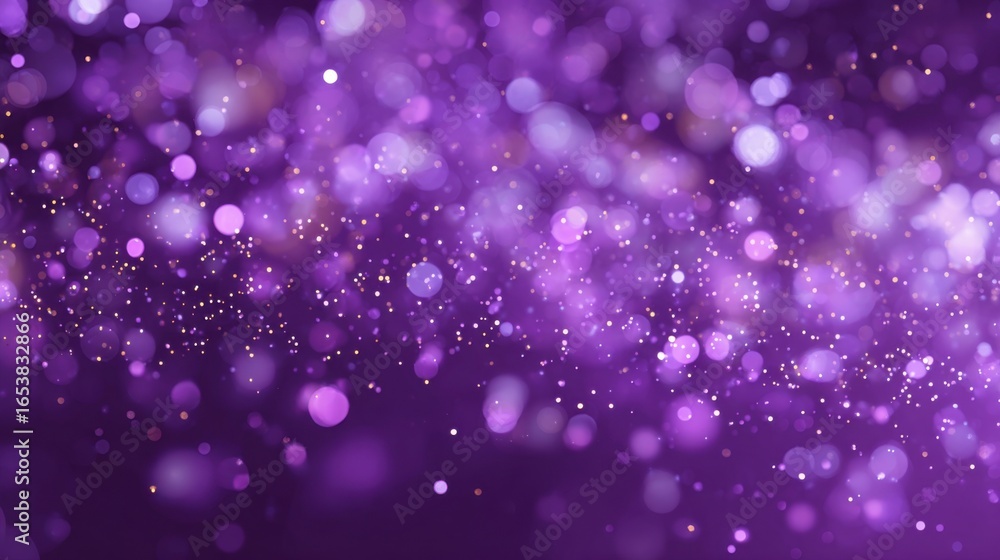 Poster a lively display of purple bokeh lights creates a dreamy backdrop filled with soft shimmering orbs. 