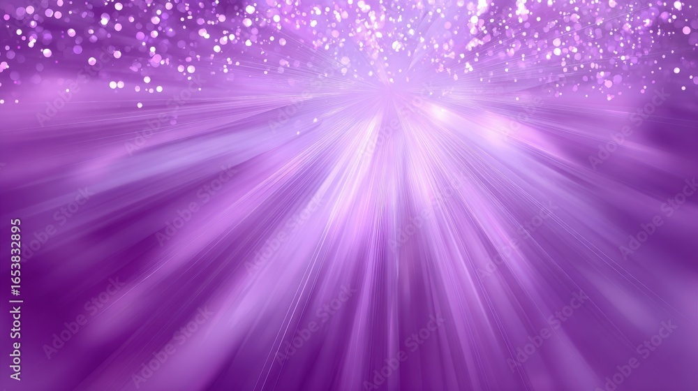Poster vibrant purple beams of light burst forth, creating a dynamic visual experience filled with soft spa