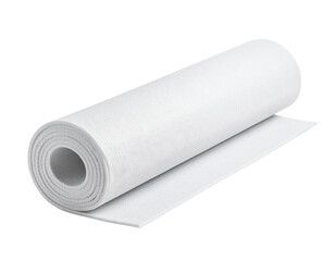 Fototapeta premium Minimalist Fitness Yoga Mat in White, Home Exercise Equipment Isolated PNG