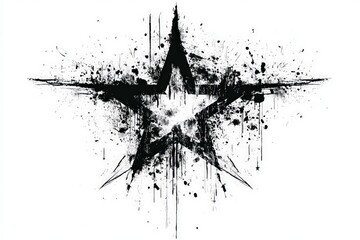 Abstract Black Star Graphic Design