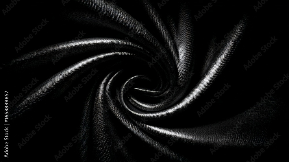 Aufkleber abstract spiral design with particles on black background