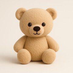 Fototapeta premium Adorable Plush Teddy Bear Illustration for Children's Themes and Playful Designs