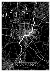 Nanyang China City Street Map. downtown tourism, house art travel metropolis concept, travel art city, patriotic abstract banner, view office street Art