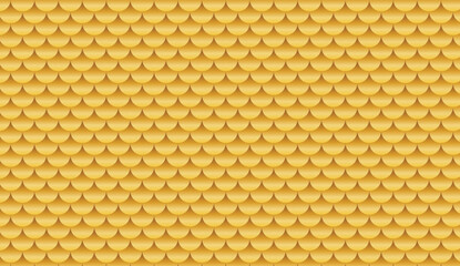 Golden scallop pattern with gradient shading creating seamless fish scale abstract background © Hendra Susanto0311