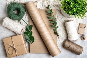 Craft supplies, gifts, and greenery