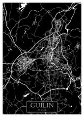 Guilin China City Street Map. downtown tourism, house art travel metropolis concept, travel art city, patriotic abstract banner, view office street Art