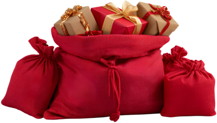 red bag with gifts