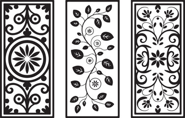 Elegant Laser Cut Wall Art Vector Design, crafted with intricate detailing for a modern and stylish look. Perfect for wall panels, partitions, and home decorations,