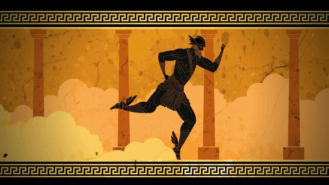 greek mythology hermes mercury running fast