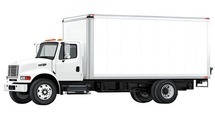 white truck isolated on white