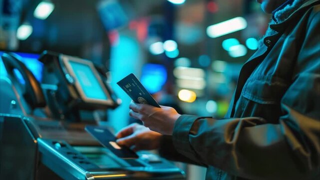 Immigration Officer Checking passport at border 4K Videos