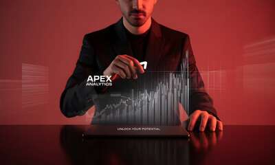 Anonymous person examining digital data represented as a barcode, symbolizing technology, information analysis, and data processing in a modern, professional context.