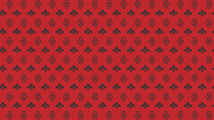 Honey bee vector pattern design