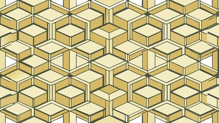 Intricate geometric pattern with interlocking shapes and vibrant colors