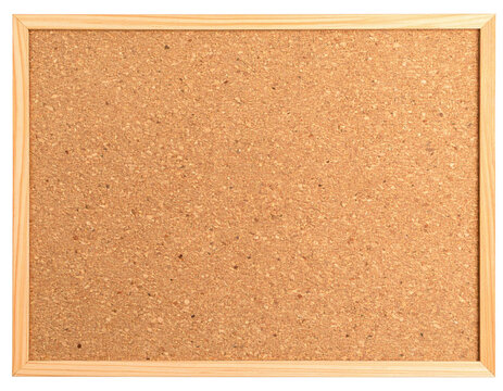 A framed corkboard surface suitable for pinning notes, reminders, or artwork.