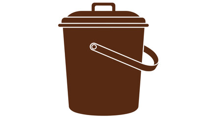 Brown compost bin with lid ideal for recycling organic waste in gardens and kitchens promoting eco-friendly practices and sustainable living suitable for environmental awareness campaigns