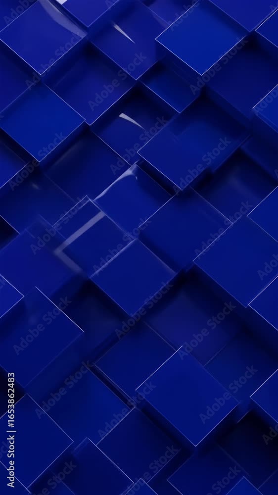 Poster abstract 3d blue cubes pattern geometric background rendering