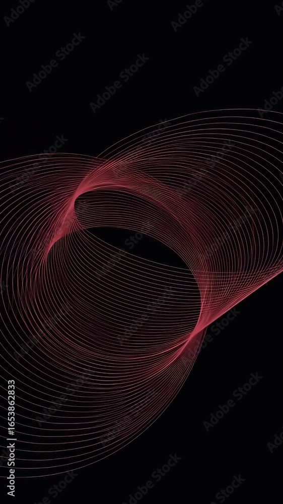 Poster abstract 3d digital animation with red pink geometric pattern