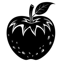 Poison apple silhouette vector illustration
