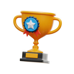 gold cup isolated on white