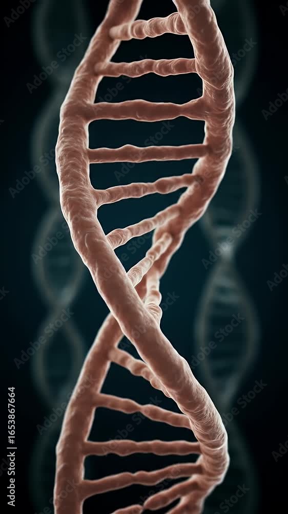 Aufkleber abstract 3d render of dna helix structure science