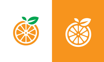 Modern Orange Slice Logo, Vibrant, Minimalist Design, Two Color Options, Fresh and Zesty.