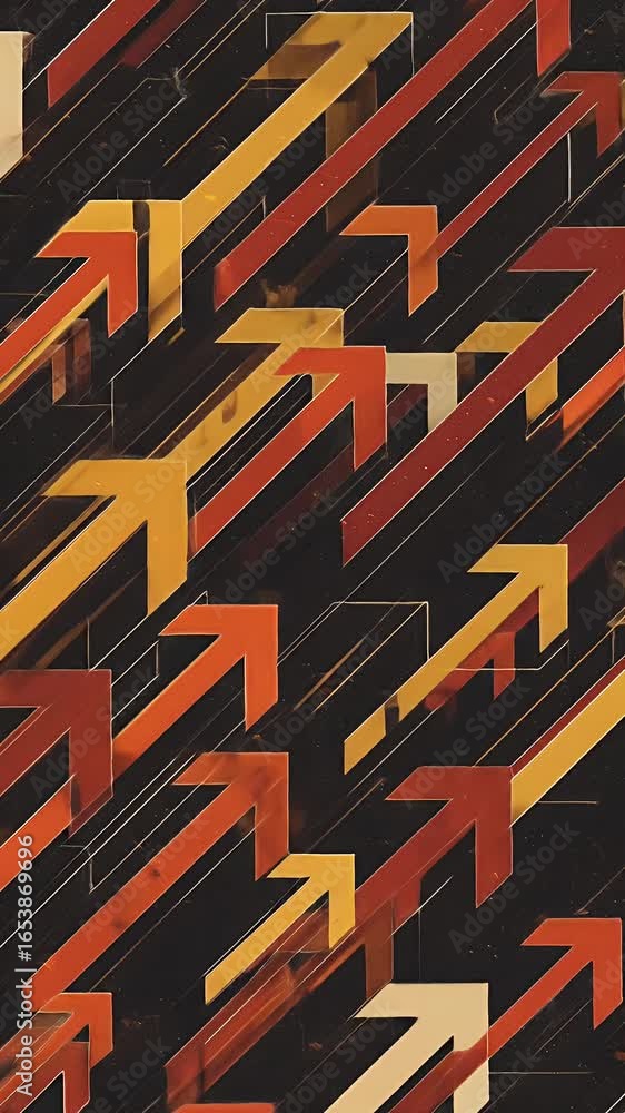Poster abstract 3d upward arrows pattern featuring growth and progress