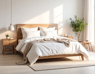 Minimalist Bedroom, Sunlit, Modern Design