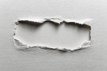Ripped paper with a rectangular hole