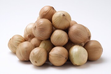Pile Of Round Seeds On White Background
