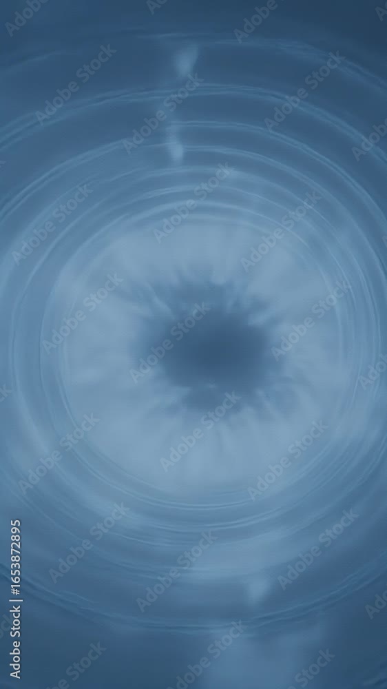 Poster abstract blue circular tunnel with geometric patterns and light effect