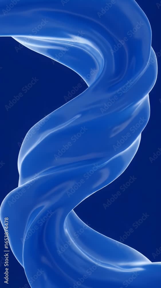Aufkleber abstract blue fluid swirl motion background 3d rendering