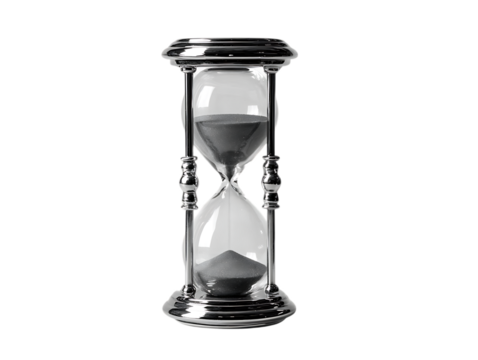 A classic hourglass filled 