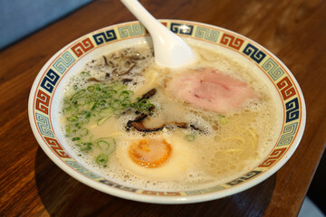 Close up bowl of Chashu Ramen (Japanese Braised Pork Belly)